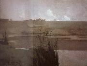 John Henry Twachtman Arques la Bataille oil on canvas